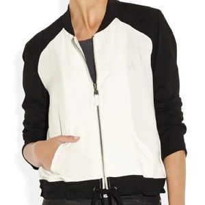 Splendid Lightweight Black and White Bomber Jacket